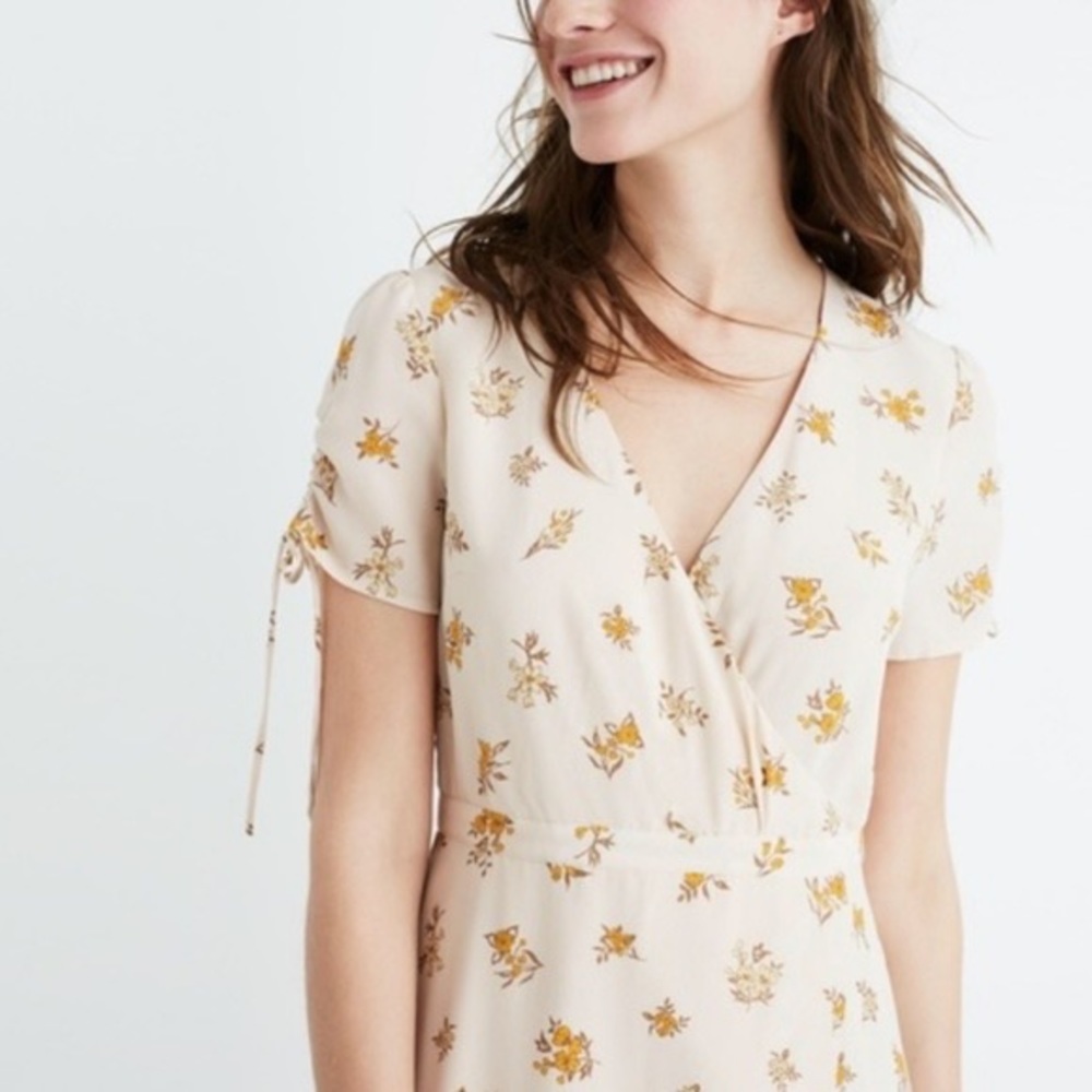 Madewell Silk wrap maxi dress